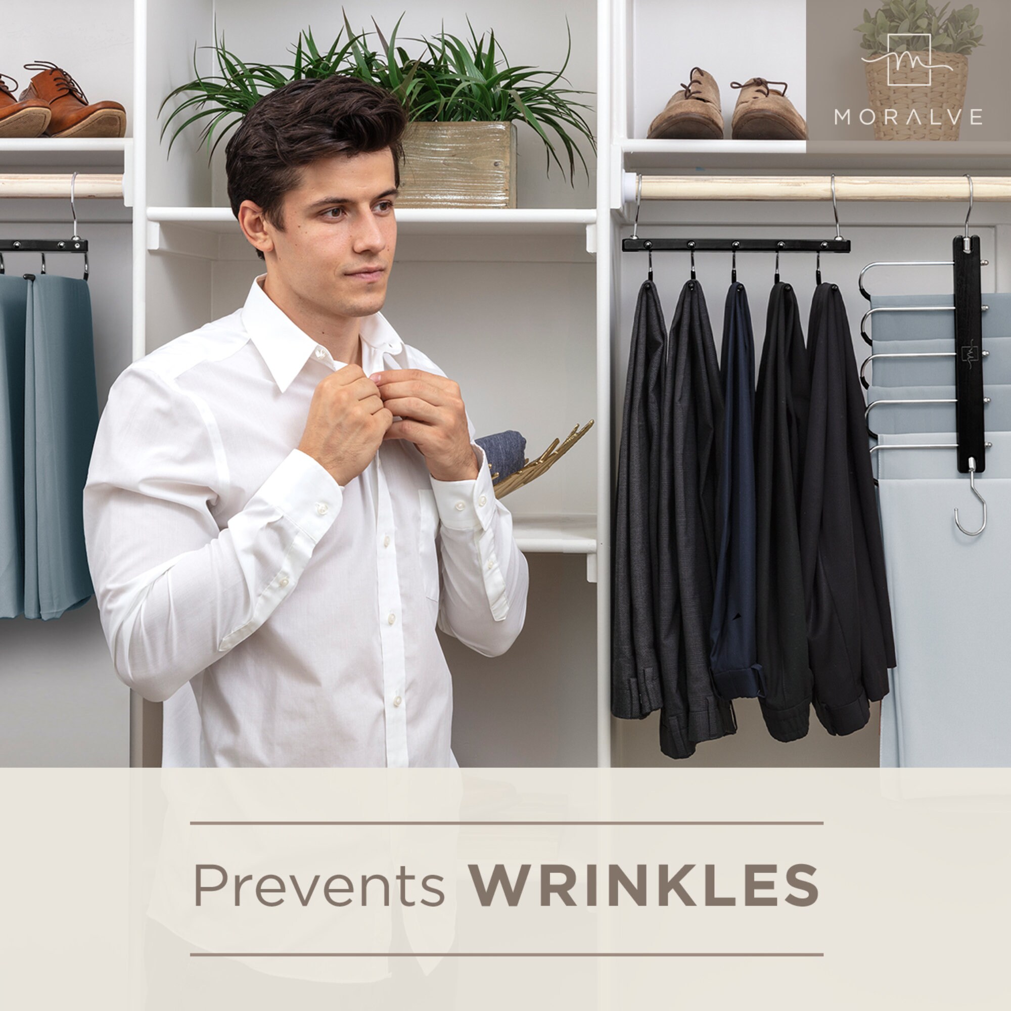 MORALVE Space Saving Pants Hangers Multifunctional Pant Etsy