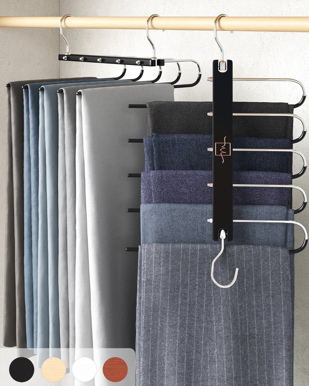 MORALVE Space Saving Pants Hangers Multifunctional Pant Etsy