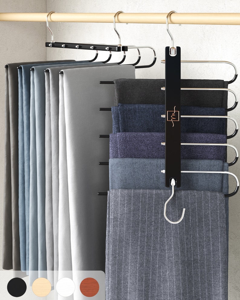 MORALVE Space Saving Pants Hangers Multifunctional Pant Etsy UK