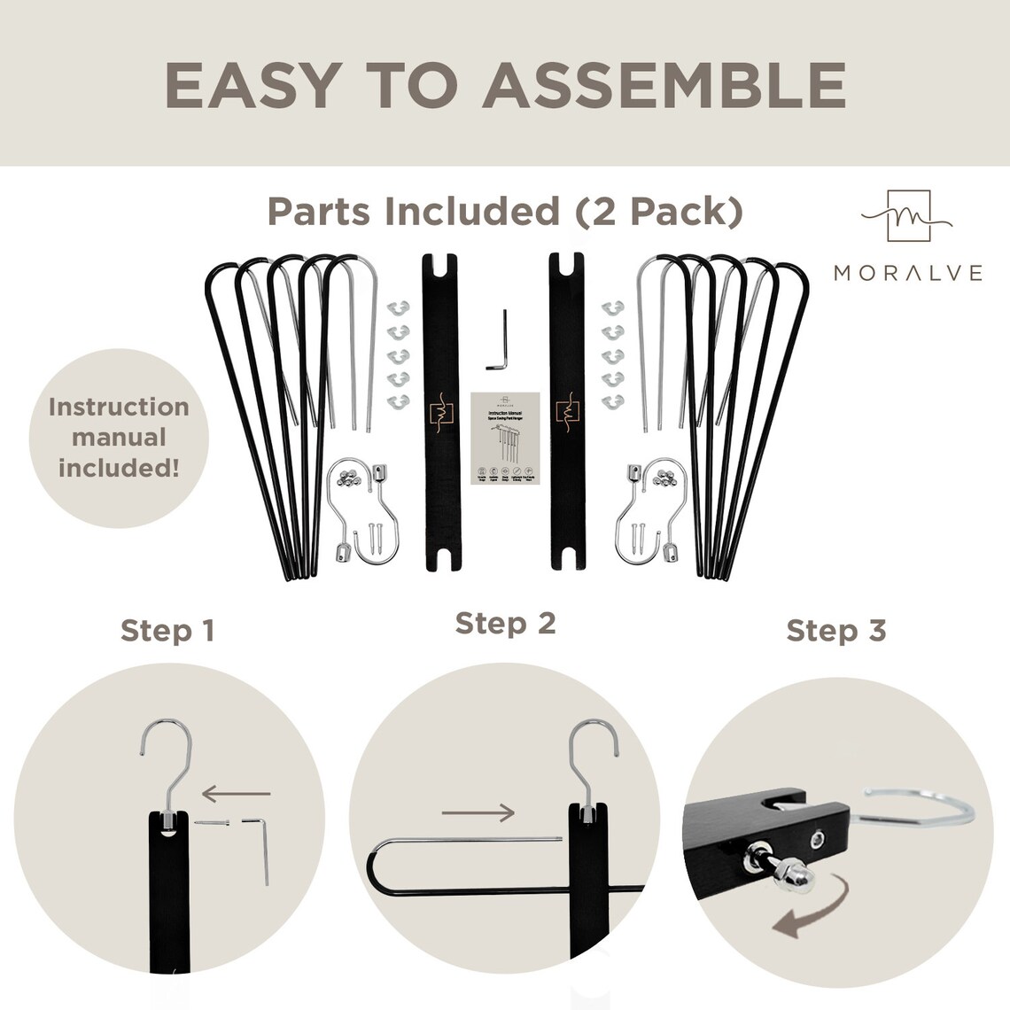 MORALVE Space Saving Pants Hangers Multifunctional Pant Etsy