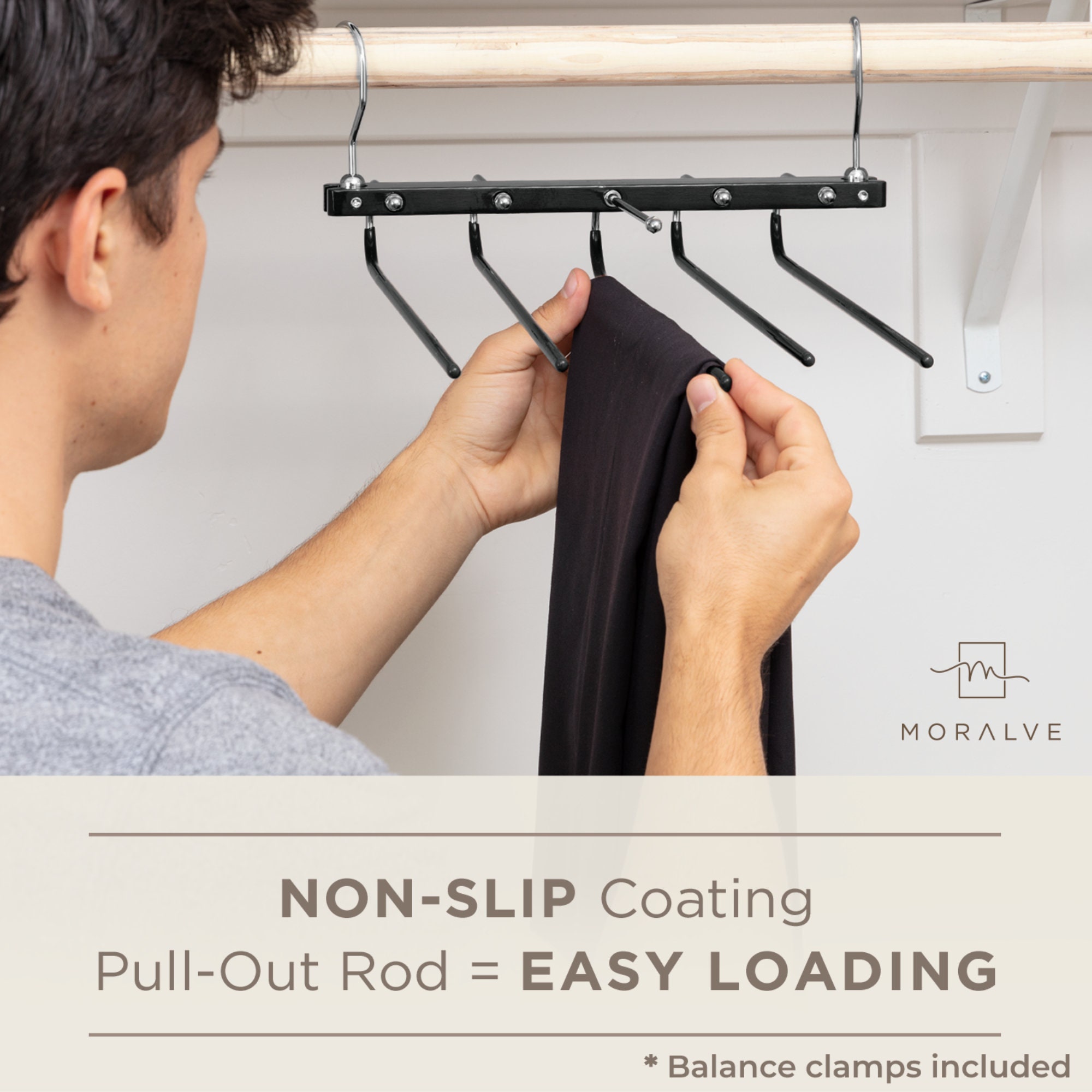 MORALVE Space Saving Pants Hangers Multifunctional Pant Etsy