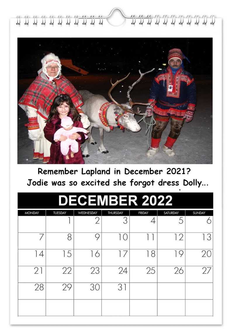 2024 Personalised Photo Calendar A5, A4, A3 Sizes Upload Your 12