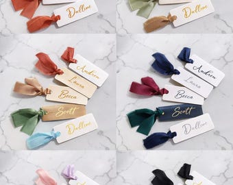 Personalised Wedding Place Names with Ribbon | Custom Name Tags | Wedding Table Settings | Calligraphy Place Cards | Guest Name Tags