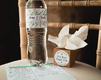 Personalised water bottle labels