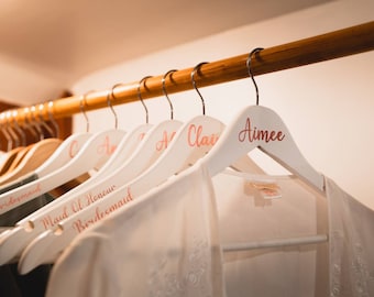 Personalised bridal hangers for bride groom bridesmaid flower girl
