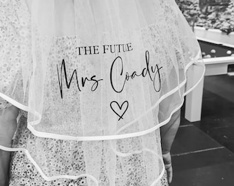 Hen party personalised veil wedding