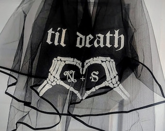 Alternative Bride Veil | Hen Party | Gothic Emo Style