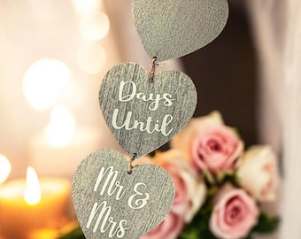wedding countdown. days until Mr and Mrs chalk board