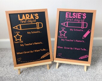 Back to school memory chalk board
