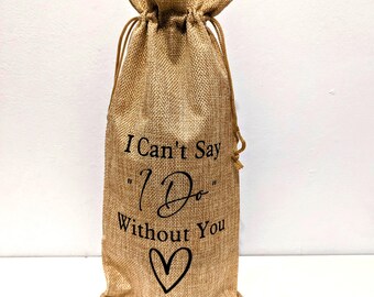 bridesmaid proposal personalised bottle bag maid of honour wedding