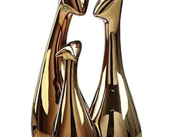 Home Decor Deer family statue piano finish (set of 3 Golden set),show piece for home decoration,home decor item,Home and garden decor