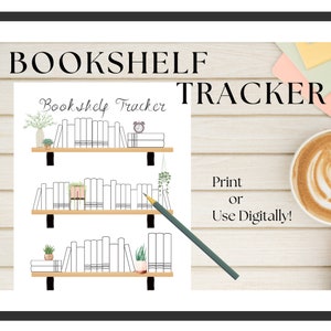 Bibliothèque Tracker, TÉLÉCHARGEMENT INSTANTANÉ, Tracker de lecture imprimable, Tracker de lecture numérique, Planificateur de lecture, Signets, Planner Insert, Livres