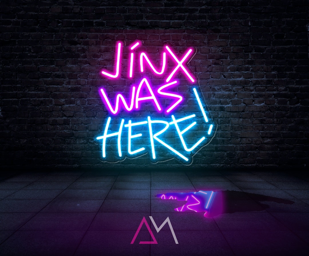 Jinx Was Here Neon Sign Jinx Led Wall Light Decor Arcane Etsy UK