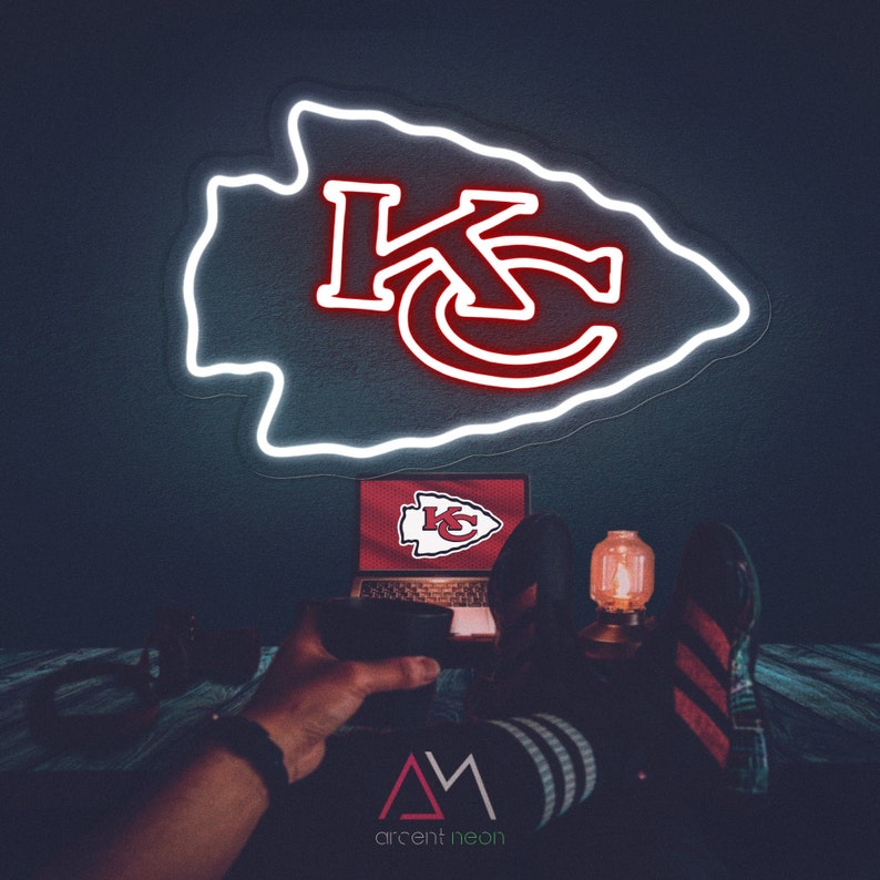 Kansas City Chiefs Neon Sign KC Chiefs Wall Decor Nfl Neon Etsy
