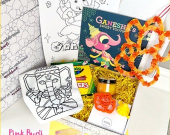 Ganesh Craft Kit, Ganesh Chaturthi Kids Activity, Ganesha Painting, Ganapati Decoration, Hindu Crafts, Hindu Gods, Rakhi Gift, Diwali Gift