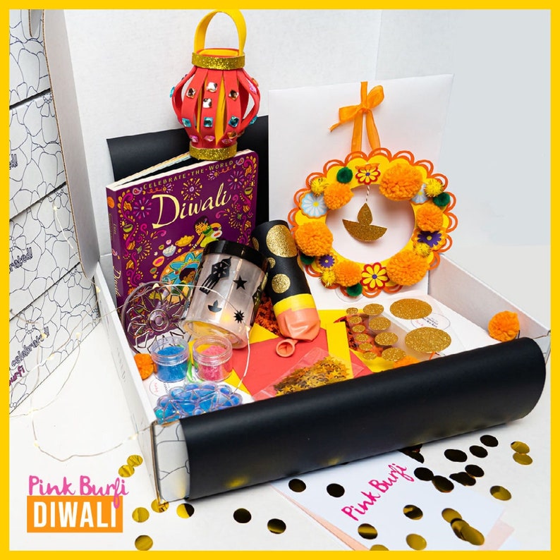 Diwali Kids Craft Kit, Deepawali Kids Activity, Diwali Lantern, Diwali Gift, Diwali Decoration, Rangoli, Kids Diwali Box, Diwali Craft image 1