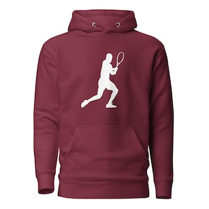 Carlos Alcaraz Tennis Weiß Silhouette Unisex Hoodie