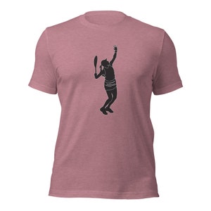 Jessica Pegula Tennis Black Silhouette Unisex Cotton Short Sleeve Shirt