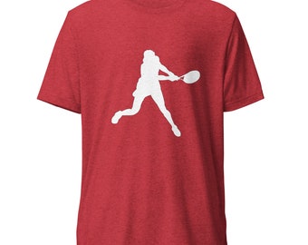 Coco Gauff Tennis Silhouette Unisex Tri-Blend Short Sleeve Shirt