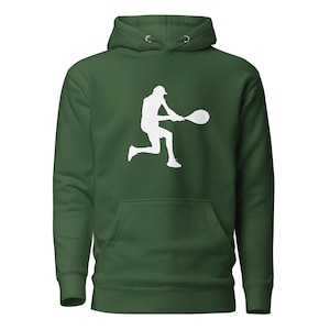 Jannik Sinner Tennis White Silhouette Unisex Hoodie