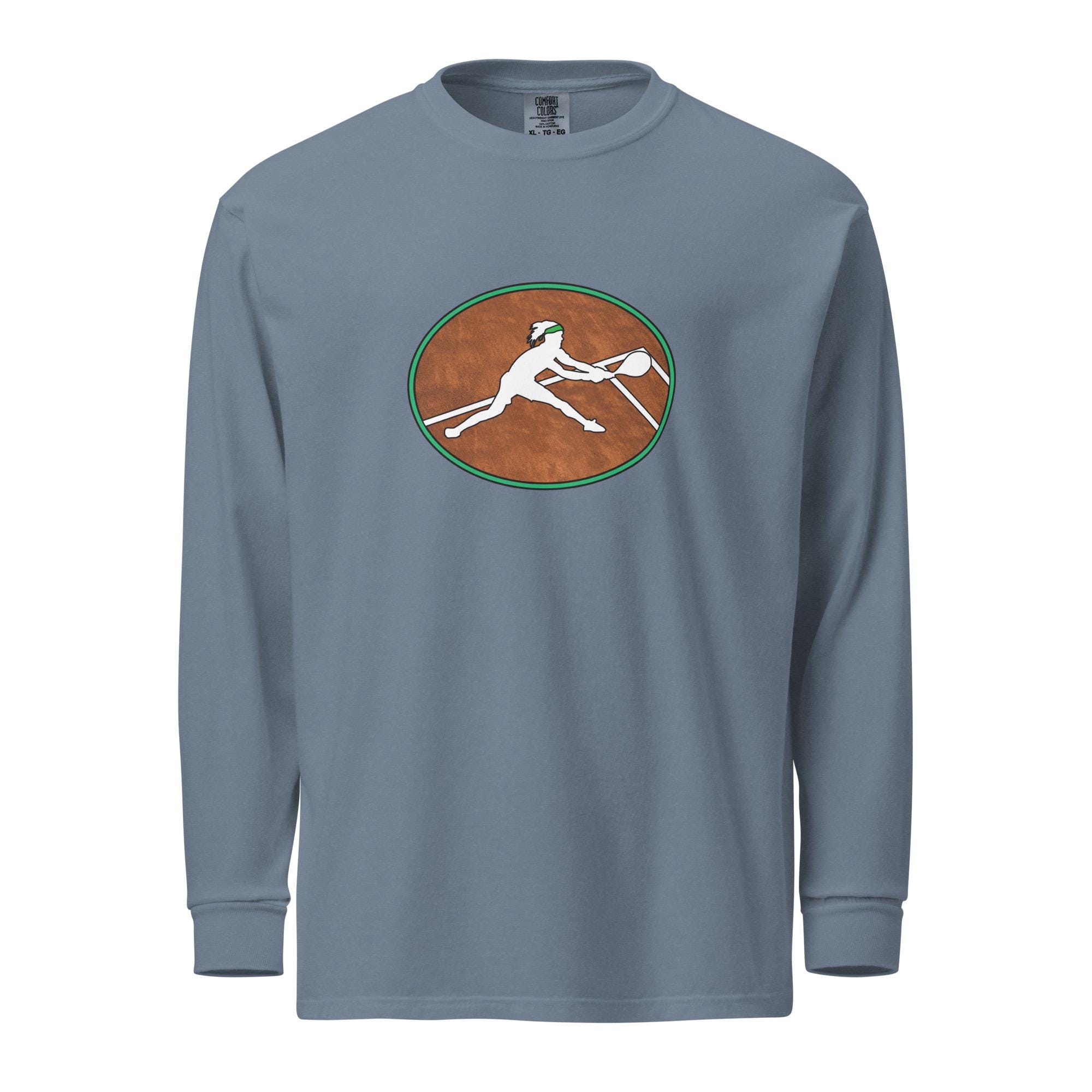 Tennis Player Backhand Slide Clay Court Silhouette Heavyweight