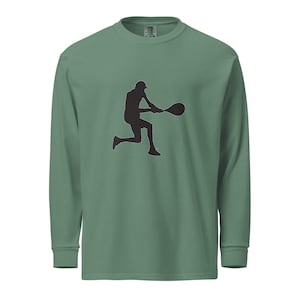 Jannik Sinner Tennis Black Silhouette Heavyweight Long Sleeve Shirt