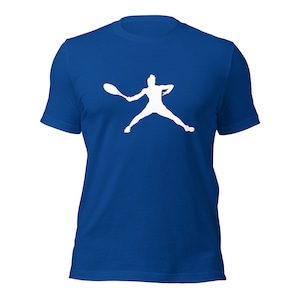 Maria Sakkari Tennis White Silhouette Unisex Cotton Short Sleeve Shirt
