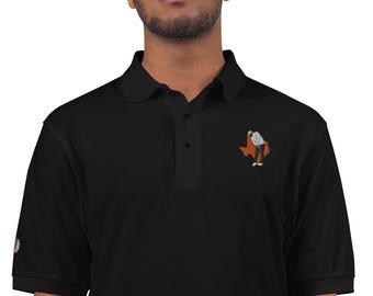 Scottie Scheffler Golf Silhouette & Texas State Men&#39;s Premium Polo Shirt