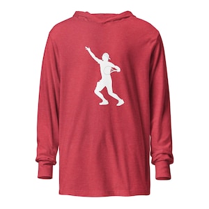 Rafa Nadal Tennis White Silhouette Hooded Long Sleeve T-Shirt