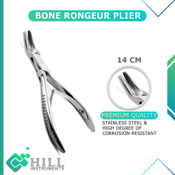 Bone Rongeur Plier 14 cm, Accurate and Controlled Extraction, Bone Grafting Surgeries, Oral & Maxillofacial Procedures, Reliable Performance