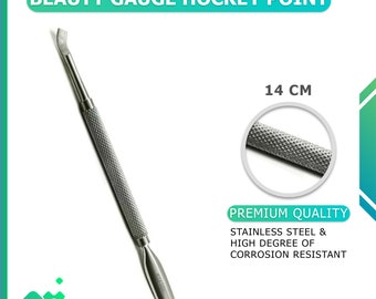 Beauty Gauge Hockey Point, Precision Beauty Gauges, Perfect Manicures and Pedicures, Dual-Ended Beauty Gauge, Perfect Nails and Cuticles