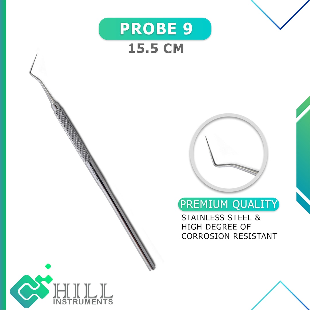 Probe 9 Versatile Dental Diagnostic Tool for Precise Periodontal Assessment, Calculus Detection