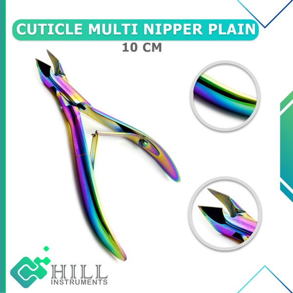 Cuticle Multi Color Nipper Plain Handle, Perfectly Groomed Nails and Cuticles, Perfect for Clipping Cuticles, Removing Dead Skin