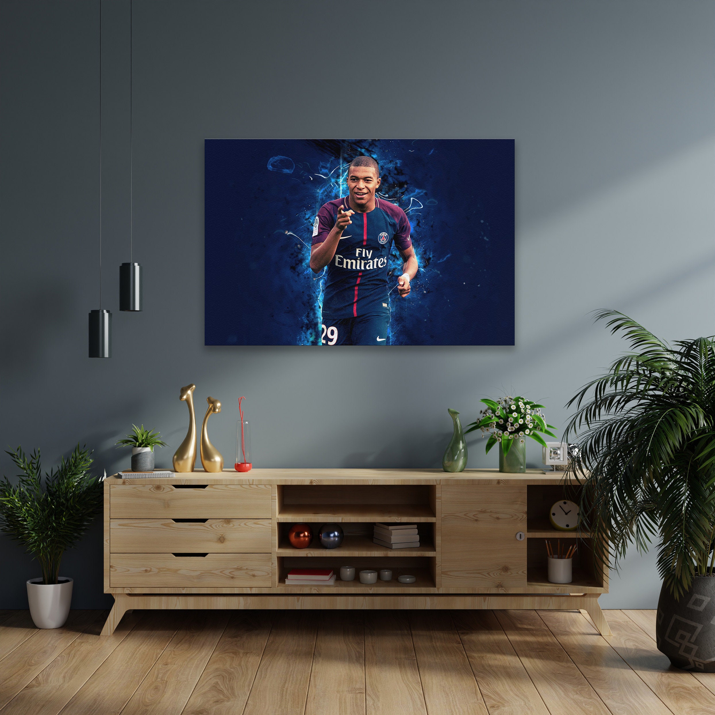 Kylian Mbappé footballer Decal Removable Vinyl Mural Poster For Kids Room  Living Room Home Decor Wall Decal Home Decor - AliExpress