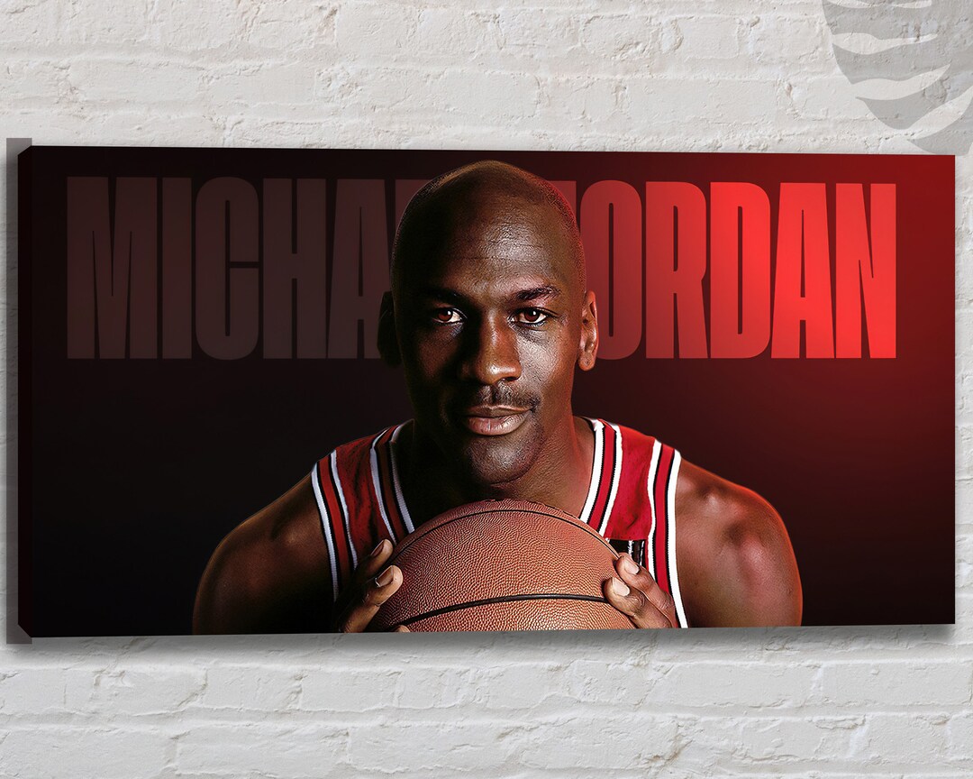 Michael Jordan Last Shot Canvas Michael Jordan Wall Art Etsy