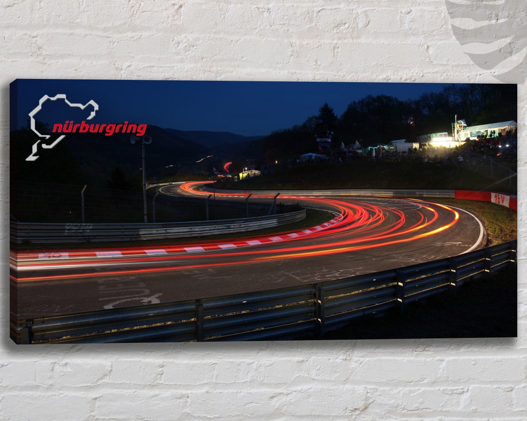 Night Lights Nurburgring Wall Art Nurburgring Canvas Art Poster Print