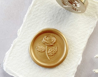 Wax Seal Stamp with Rose Design | Sleeping Beauty Sealing Wax Stamp | Perfect for wedding invitations and envelope seals