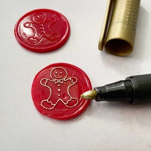 Wax Seal Highlighter Pen - Gold | Metallic gold marker pen for decorating wax seals and stamps