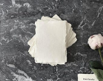 Naturbaumwoll-Hadernpapier | Büttenrand, strukturierte Oberfläche (5er-Pack)