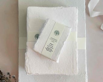 Handmade Cotton Rag Deckle Edge Card | Tree Free