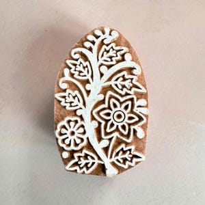 Posy - Indian Wood Block Stamp | Pretty Floral Stamp for Card Making  and Printing | Handmade in India