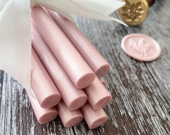 Barra de lacre en rosa suave/rosa claro perlado de 11 mm. Barra de lacre para sellar. Crea sellos de lacre para bodas. Cera para sellar cartas y sobres.