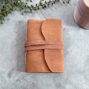 A6 Handmade Leather Notebook - Tan