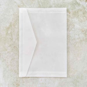 Sobres de invitación de vitela transparente de 5 x 7 / Sobres transparentes para invitaciones