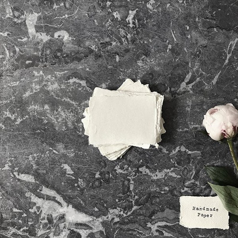 Handmade Paper White handmade paper thenaturalpapercompany 7cm x 10cm Pack of 10