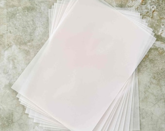 A4 Clear Vellum | Sheets of printable clear vellum paper for decorating wedding invitations and stationery
