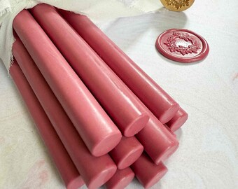 Sealing Wax Stick in Dusky Rose - Make Eco Friendly, Plastic Free Wax Seals For Envelopes, Invitations and Gift Wrap
