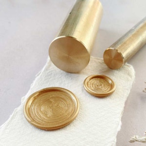 Blank Massiv Messing Wachs Stempel | Massiver Messing Stempel für Wachs | Machen Sie leere Wachssiegel mit getrockneten Blumen | Blank Wachs Siegel