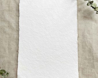 Handmade Cotton Rag Card – 200gsm Deckled Edge A4 Sheets (Vegan)