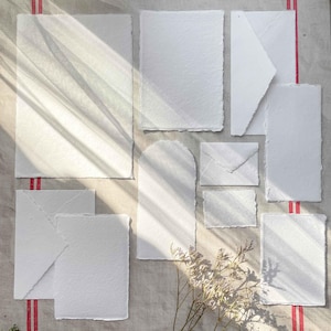 Premium white handmade cotton rag paper